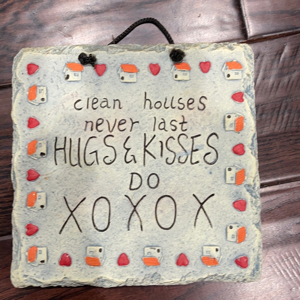 Stone like craft with message.
